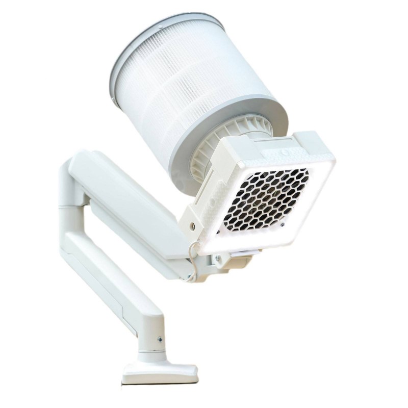 Collecteur de poussière d'ongles pliable sur pied de bureau