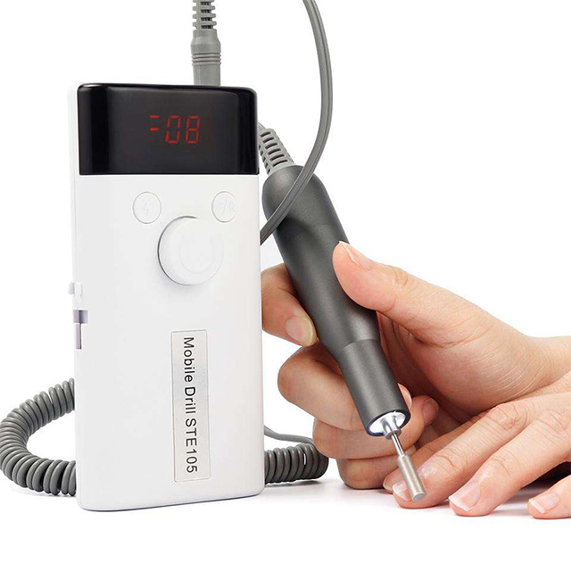 Ensemble de perceuse à ongles rechargeable avec support 25w 30000rpm