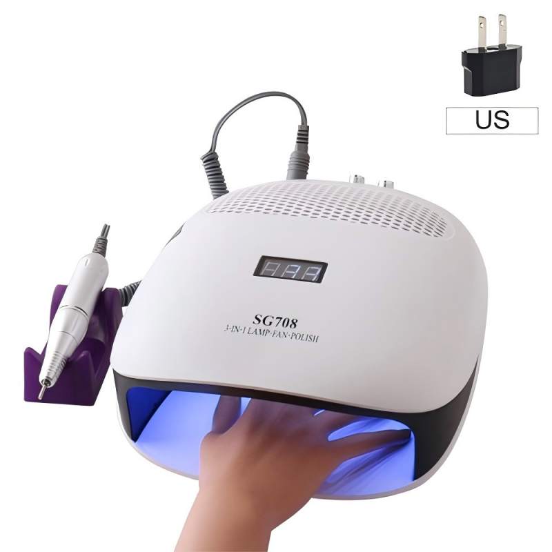 Lampe à ongles portative triple combinaison avec oreiller